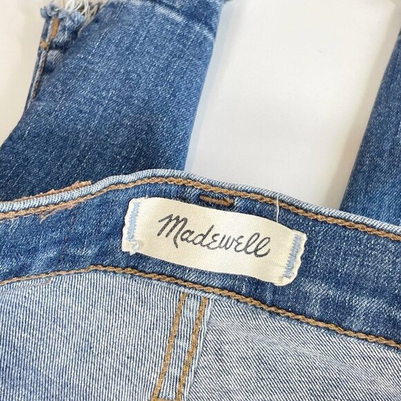 Madewell Womens 10" High Rise Skinny Jeans Blue 24 Step Hem Edition Distressed - Picture 4 of 13